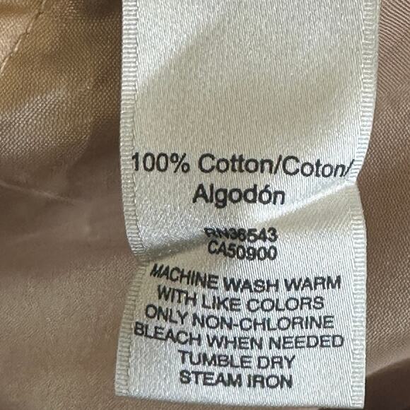 NWT Van Heusen Shorts Womens 8 Tan 100% Cotton Floral Preppy Coastal Neutral - Picture 4 of 4